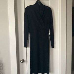 Beautiful Cashmere Wrapped Top Dress 👗, size-S, Black, Long sleeve